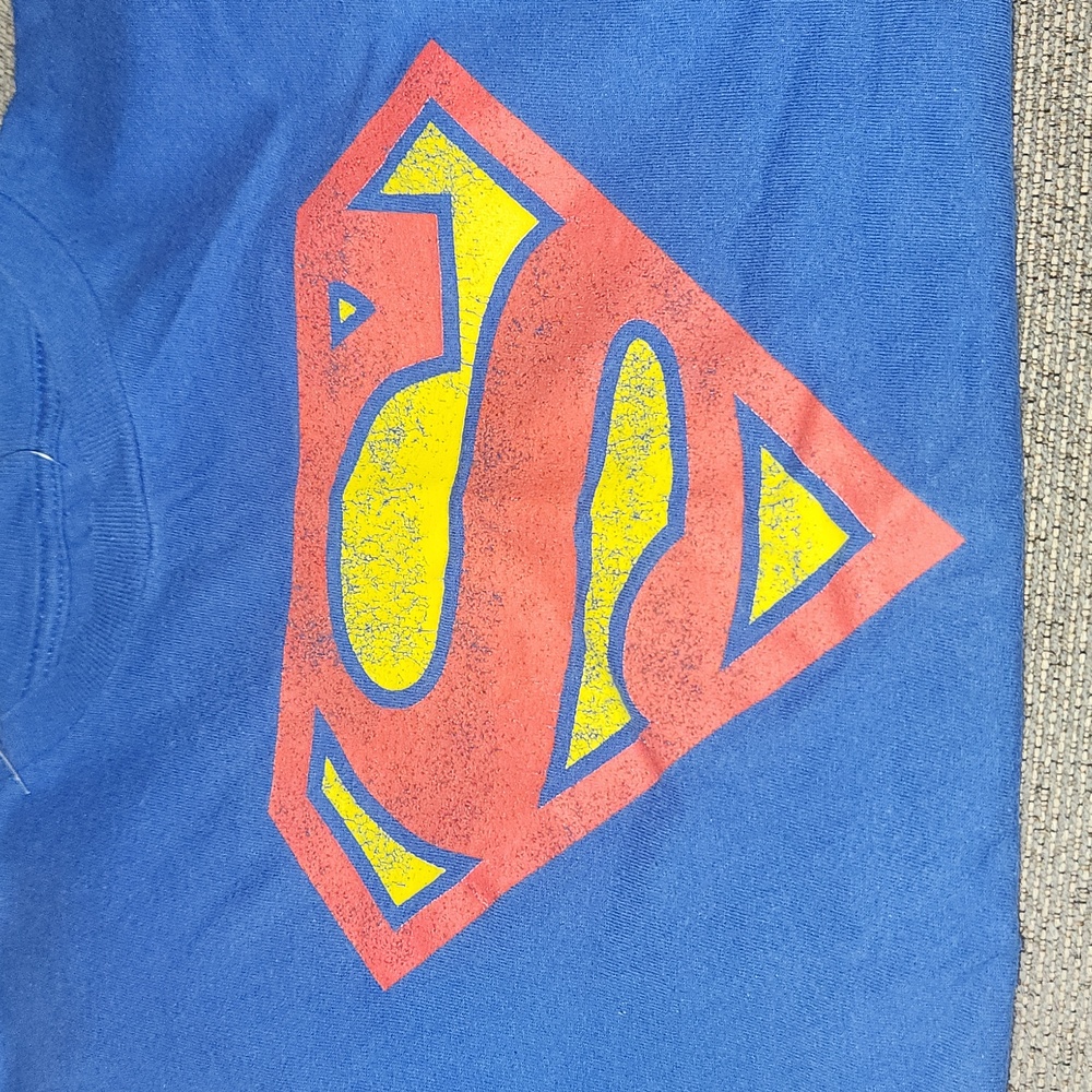 Superman Logo Blue Crop Top
